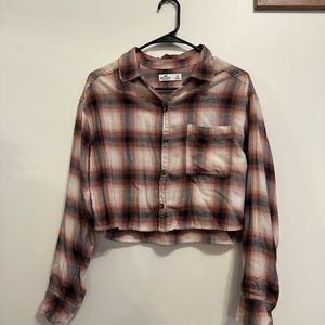 ❌SOLD❌ HOLLISTER CROP PLAID TOP